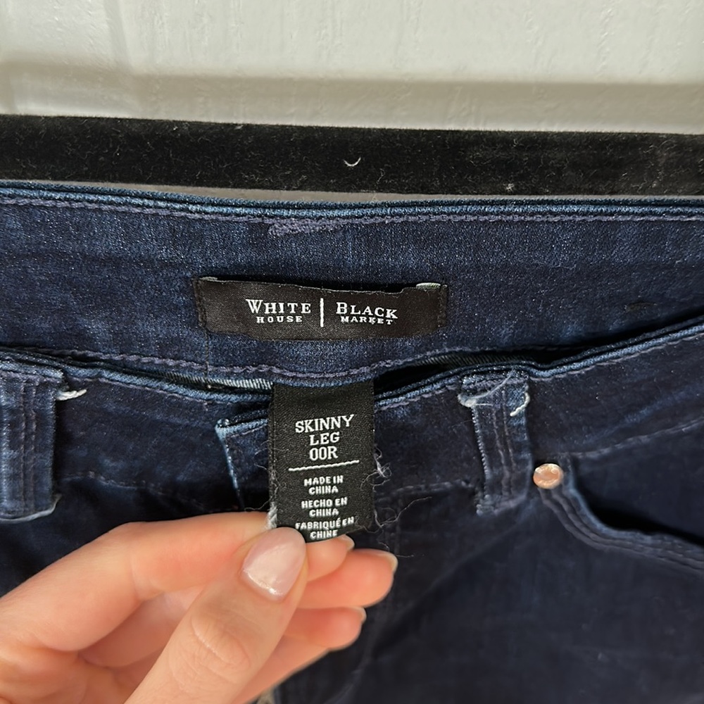 White House Black Market Dark Wash Skinny Jean View 2